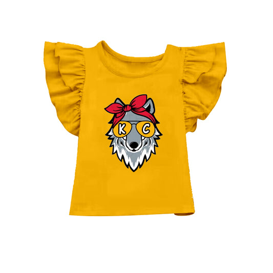 Kansas City Yellow Ruffle Shirt